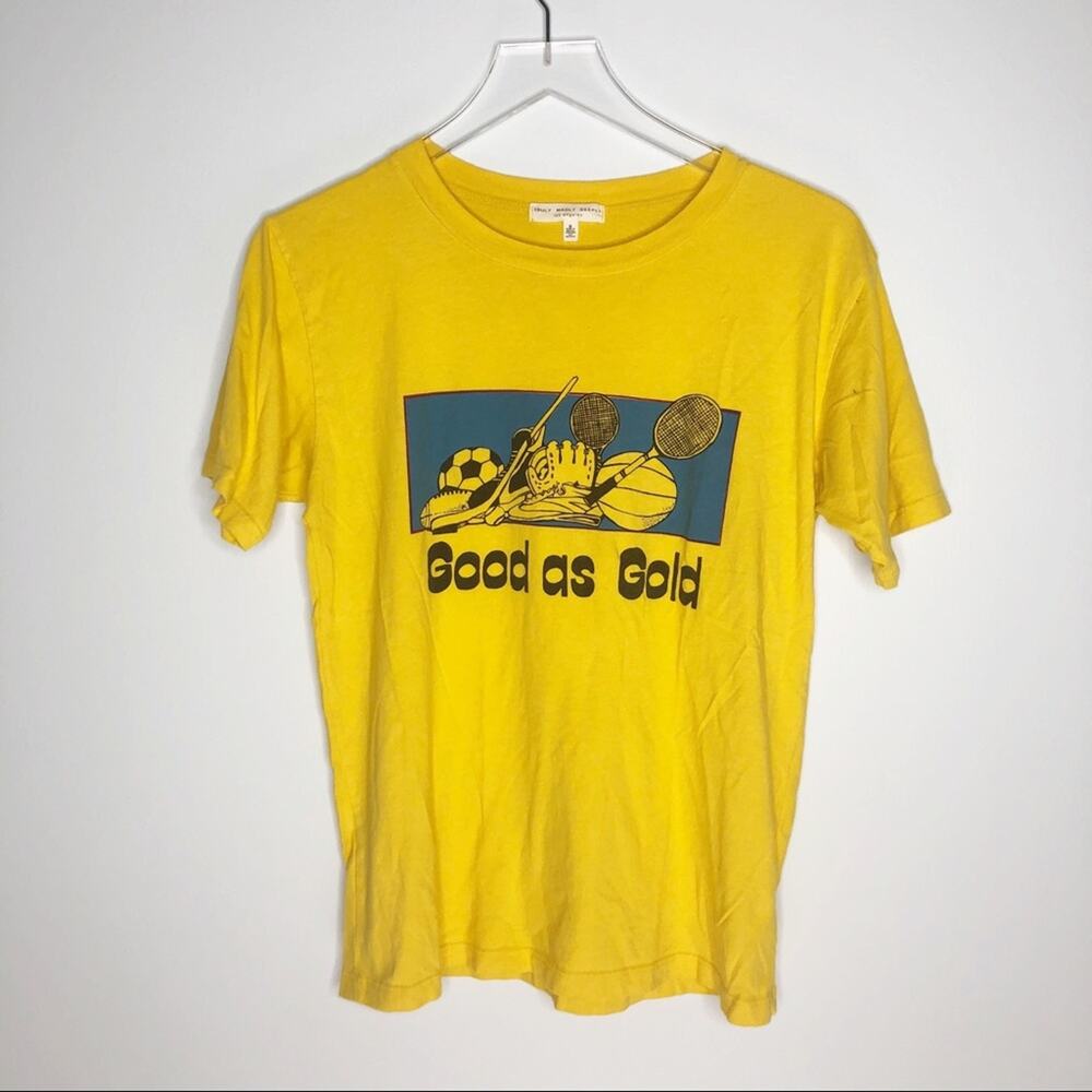 Truly Madly Deeply Good as Gold Tee Mustard S